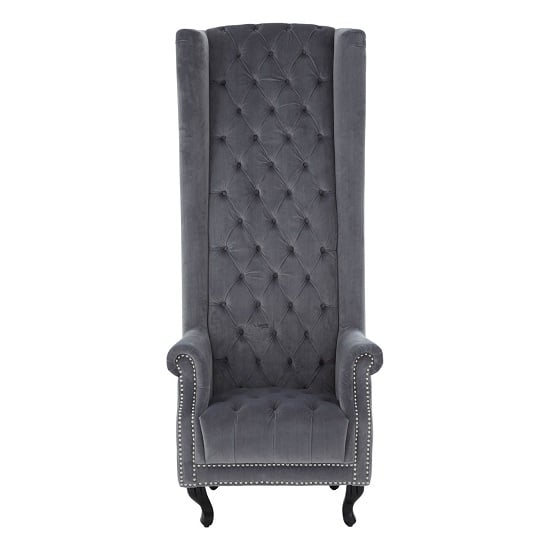 Trento Tall Upholstered Velvet Porter Chair In Grey_2